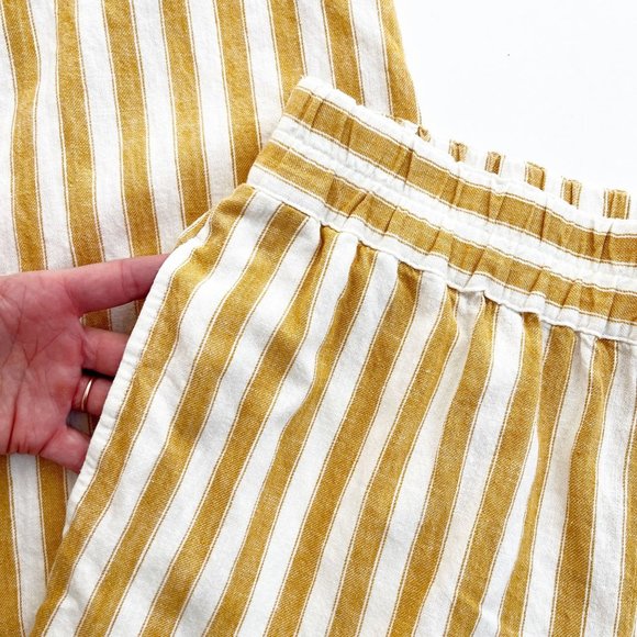 Madewell | Tapered Huston Pull-On Crop Striped Pants | M - Picture 5 of 9